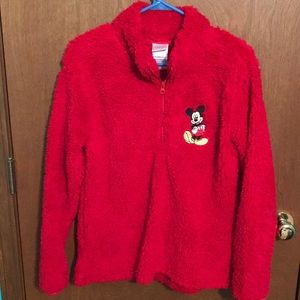 Disney Mickey Mouse fleece red quarter zip